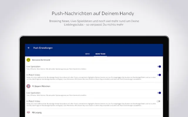Sky Sport Fußball News & mehr android App screenshot 12