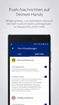 Sky Sport Fußball News & mehr android App screenshot 17